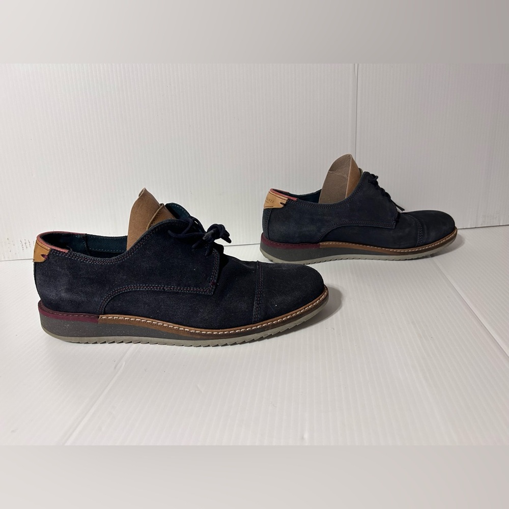 Ted Baker London navy leather oxford lace up shoe men size EU 43 / UK 9 / US 10